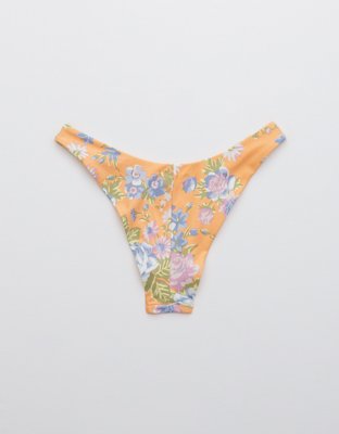 Aerie Printed Super High Cut Cheekiest Bikini Bottom