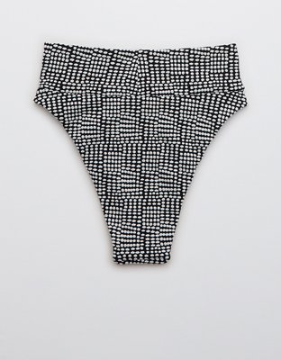 Aerie Jacquard High Cut Cheeky Bikini Bottom