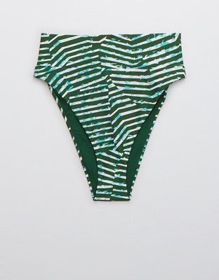 Aerie Ribbed High Cut Cheeky Bikini Bottom