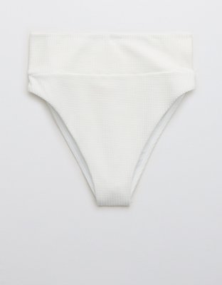 Aerie Waffle High Cut Cheeky Bikini Bottom