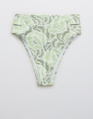 Aerie Printed Split High Cut Cheeky Bikini Bottom
