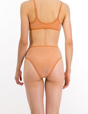 Aerie Shine 90s High Cut Cheeky Bikini Bottom