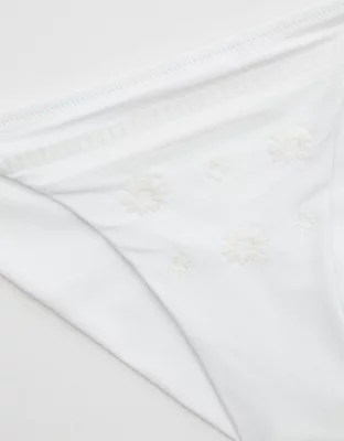 Aerie Embroidered Tie Cheekier Bikini Bottom