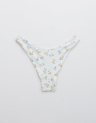 Aerie Printed Super High Cut Cheekiest Bikini Bottom