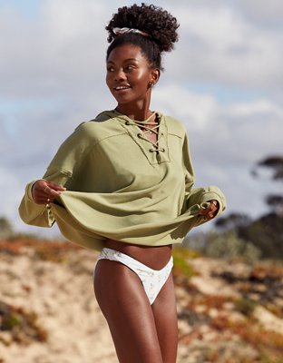 Aerie Printed Super High Cut Cheekiest Bikini Bottom