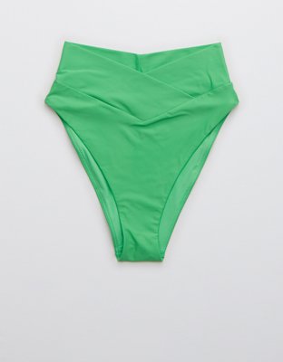 Aerie Crossover High Cut Cheeky Bikini Bottom