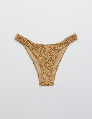 Aerie Jacquard Scrunchie Super High Cut Cheekiest Bikini Bottom