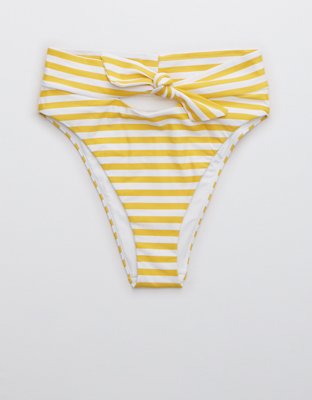 Aerie Cut Out Tie High Cut Cheeky Bikini Bottom