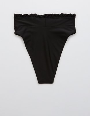 Aerie Ruffle Crossover High Cut Cheeky Bikini Bottom