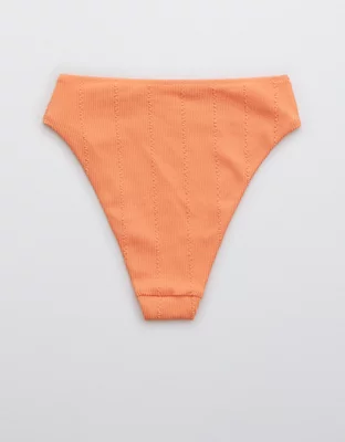Aerie Crinkle High Cut Cheeky Bikini Bottom