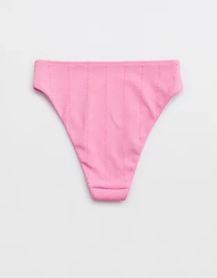 Aerie Crinkle High Cut Cheeky Bikini Bottom