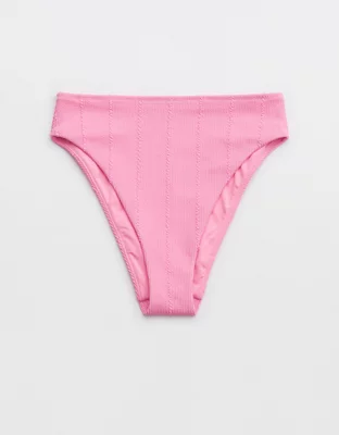 Aerie Crinkle High Cut Cheeky Bikini Bottom