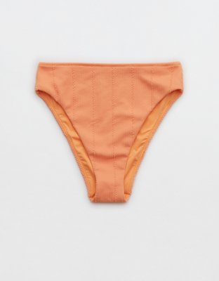 Aerie Crinkle High Cut Cheeky Bikini Bottom