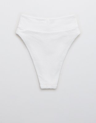 Aerie Jacquard Crossover High Cut Cheeky Bikini Bottom
