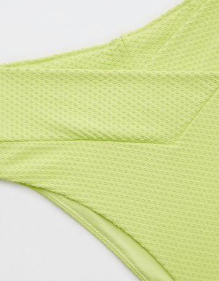 Aerie Jacquard Crossover High Cut Cheeky Bikini Bottom