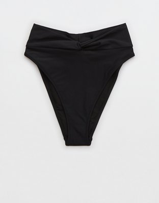 Aerie Bottom de bikini cheeky con corte alto y detalle retorcido