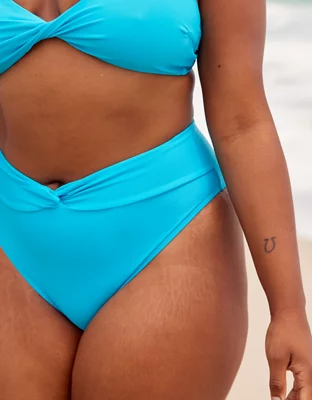 Aerie Twist High Cut Cheeky Bikini Bottom