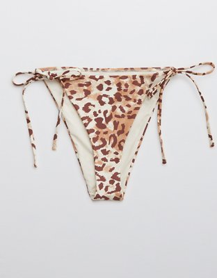 Aerie Leopard No Show Thong Underwear