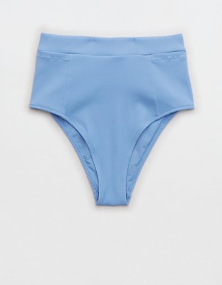 Aerie Ribbed Pocket High Waisted Cheeky Bikini Bottom