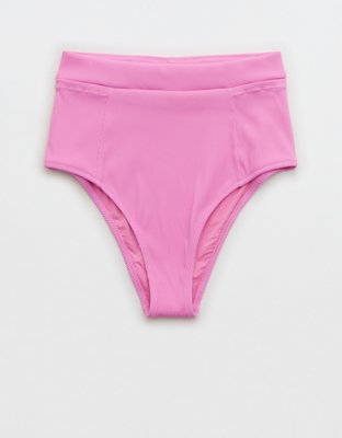 Aerie Ribbed Pocket High Waisted Cheeky Bikini Bottom
