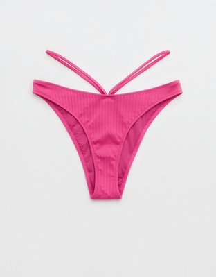 Низ бикини Textured Cheekiest, средняя посадка, на завязках — Aerie — фото 3