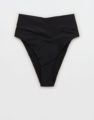 Aerie Crossover High Cut Cheeky Bikini Bottom