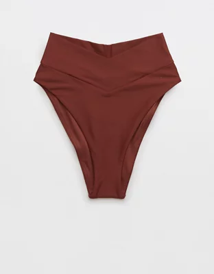 Aerie Crossover High Cut Cheeky Bikini Bottom