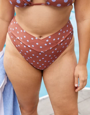 Aerie Crossover High Cut Cheeky Bikini Bottom