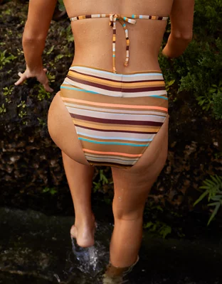 Aerie Crossover High Cut Cheeky Bikini Bottom