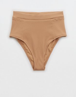 Aerie Ribbed Pocket High Waisted Cheeky Bikini Bottom