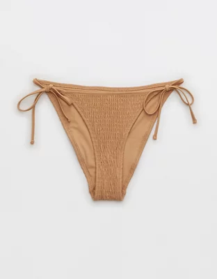 Aerie Smocked Tie Cheeky Bikini Bottom