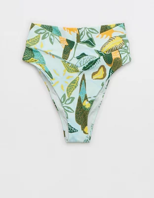 Aerie Crossover High Cut Cheeky Bikini Bottom