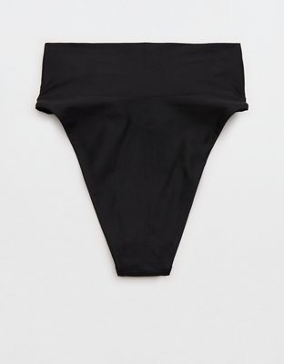 Aerie Ruched High Cut Cheeky Bikini Bottom