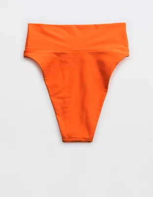 Aerie Ruched High Cut Cheeky Bikini Bottom