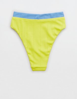 Aerie Crinkle High Cut Cheeky Bikini Bottom