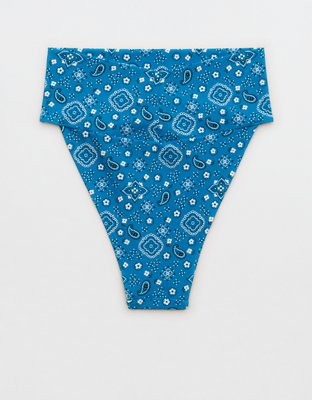 Aerie Banded High Cut Cheeky Bikini Bottom