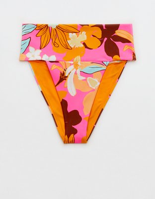 Aerie Bottom de bikini cheeky con corte alto y tira