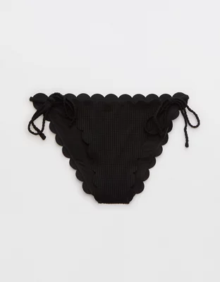 Aerie Waffle Scalloped String Cheeky Bikini Bottom