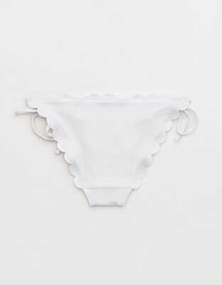 Aerie Waffle Scalloped String Cheeky Bikini Bottom
