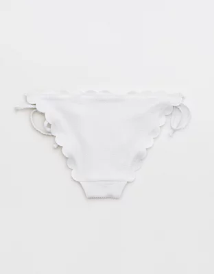 Aerie Waffle Scalloped String Cheeky Bikini Bottom