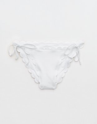Aerie Waffle Scalloped String Cheeky Bikini Bottom