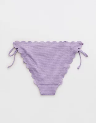Aerie Waffle Scalloped String Cheeky Bikini Bottom
