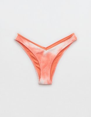 Aerie Bottom de bikini Cheeky arrugado con escote V bajo