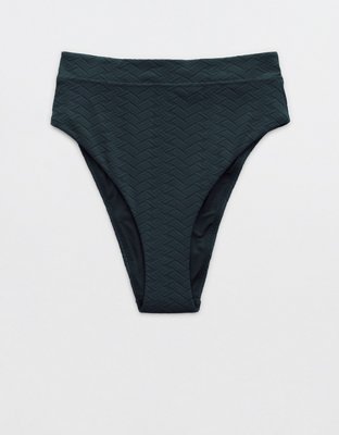 Aerie Bottom de Bikini cheeky con corte alto de jacquard