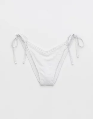 Aerie Terry Low Rise Tie Cheekiest Bikini Bottom