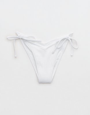 Aerie Textured Low Rise Tie Cheekiest Bikini Bottom
