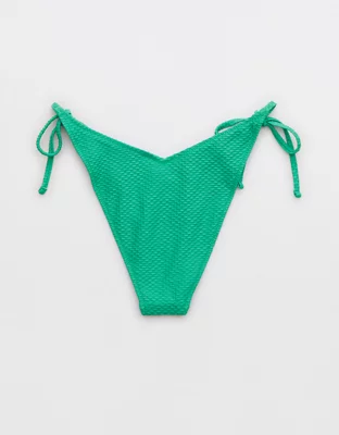 Aerie Jacquard Low Rise Tie Cheekiest Bikini Bottom