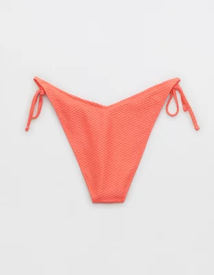 Aerie Jacquard Low Rise Tie Cheekiest Bikini Bottom