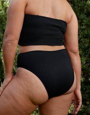 Aerie Crinkle High Cut Cheeky Bikini Bottom
