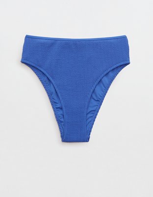 Aerie Bottom de Bikini Cheeky Arrugado de Corte Alto
